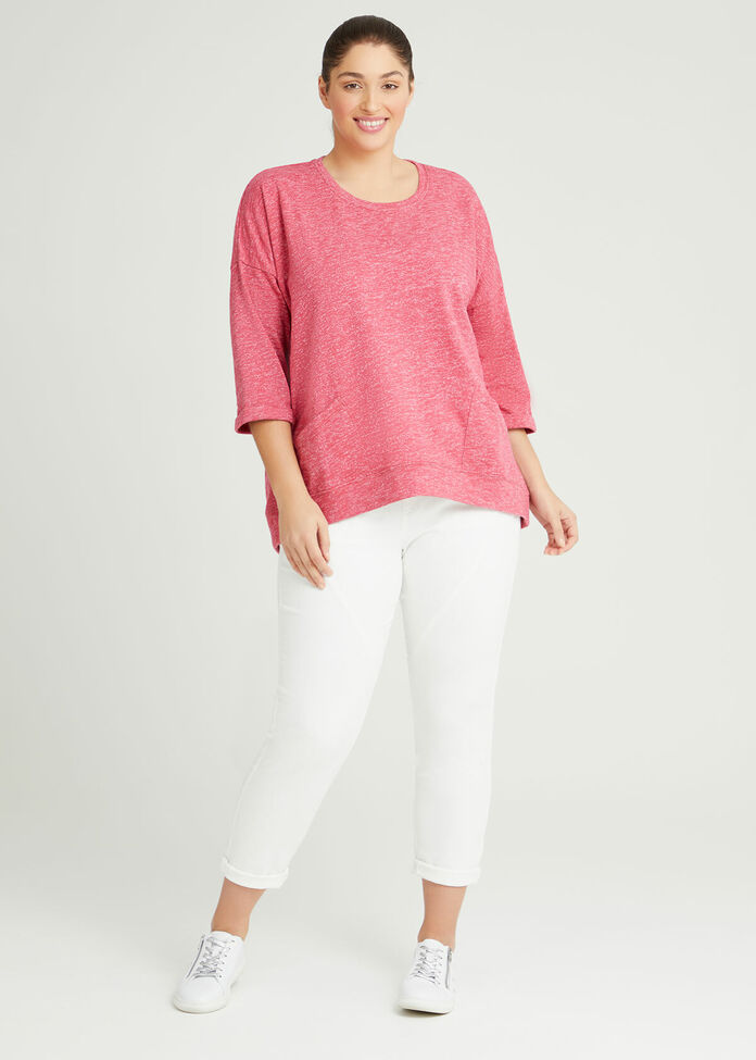 Cotton Leisure Sweat Top, , hi-res