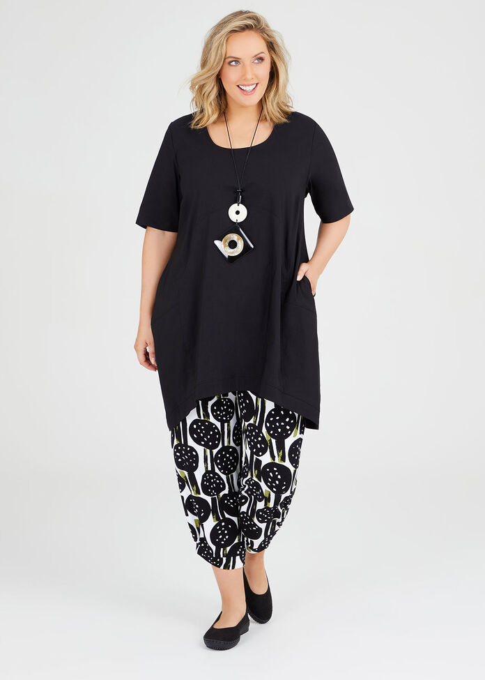 Tencel Trapeze Tunic, , hi-res