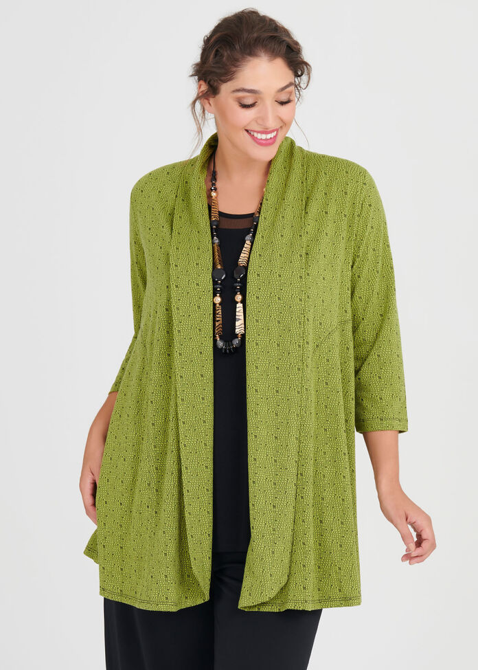 Fresh Wave Jacquard Cardigan, , hi-res