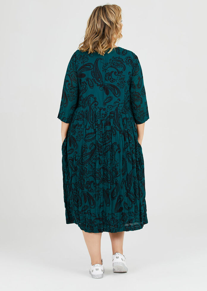 Cotton Paisley Dress, , hi-res