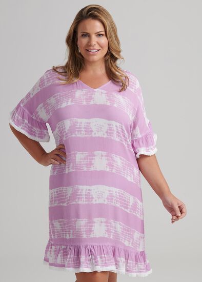 Plus Size Tie Dye Coverup