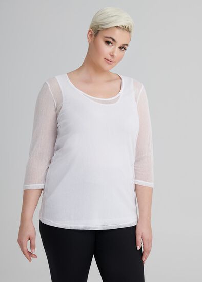 Plus Size Mesh Day To Day Top