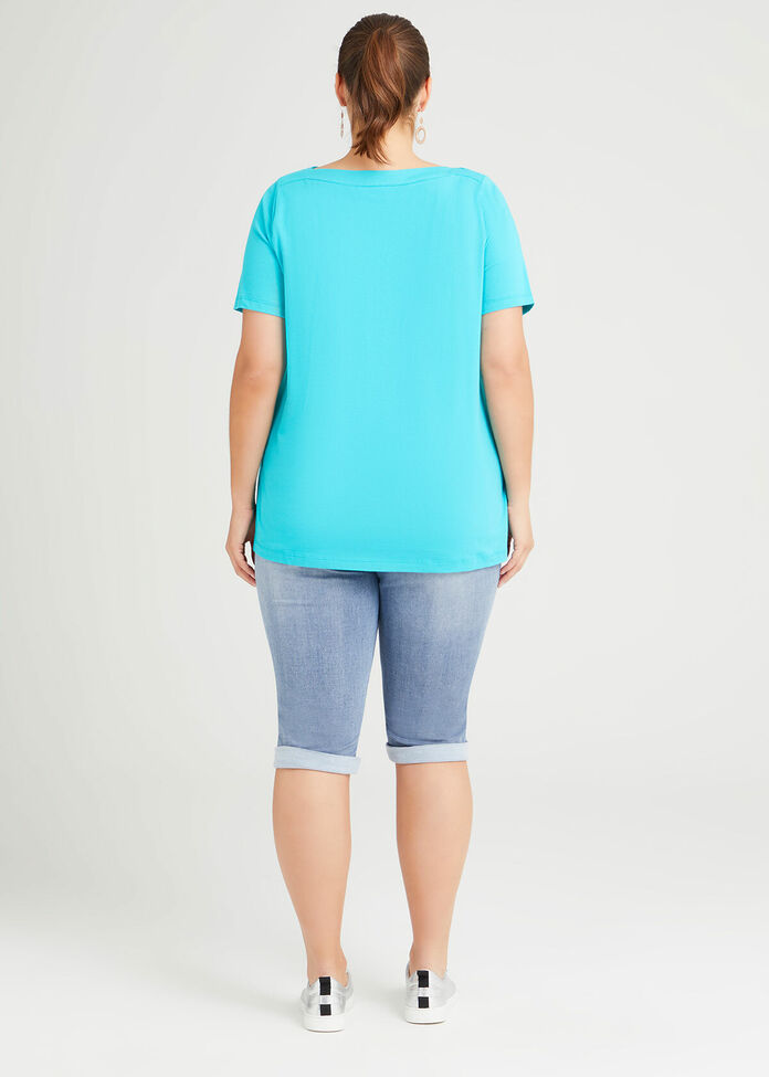 Organic Boat Neck T-shirt, , hi-res