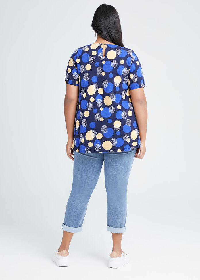 Cotton Scattered Spot Top, , hi-res