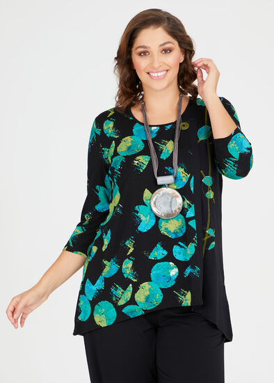 Plus Size Ombre Spot Bamboo Top