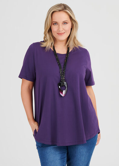 Plus Size Organic Crew Swing Basic Tee