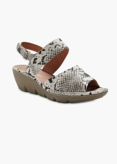 Madison Snake Print Wedge