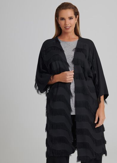 Plus Size Inas Fringed Duster