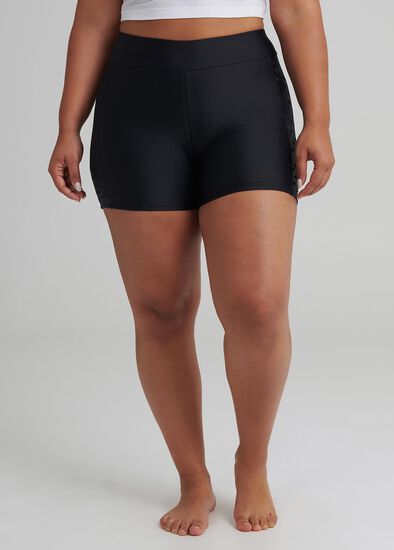 Plus Size Tonal Spot Swim Short