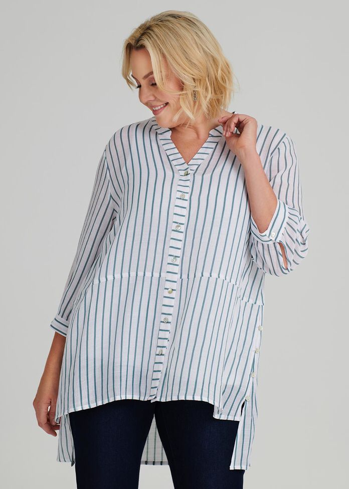 Resort Thin Stripe Shirt, , hi-res