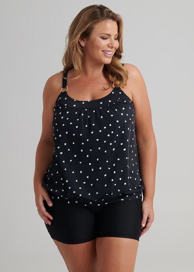 Plus Size Spot Tankini