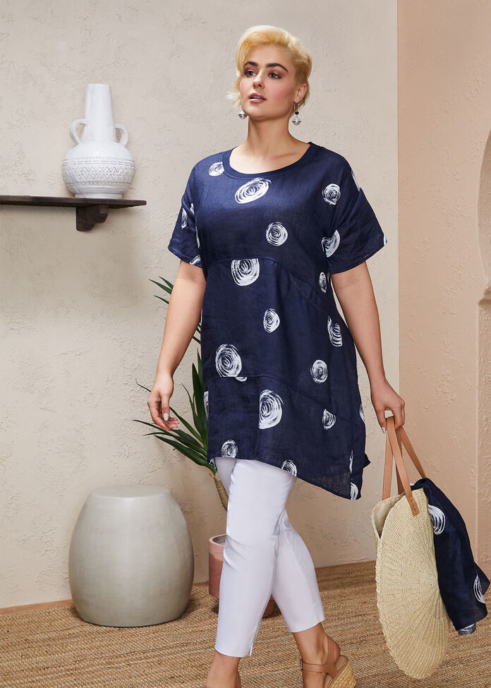 Circle Linen Tunic, , hi-res