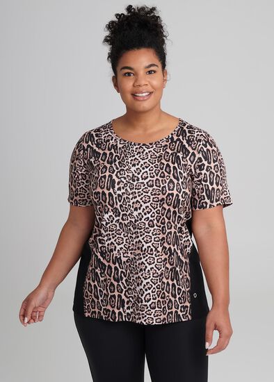 Plus Size Leopard Active Tee