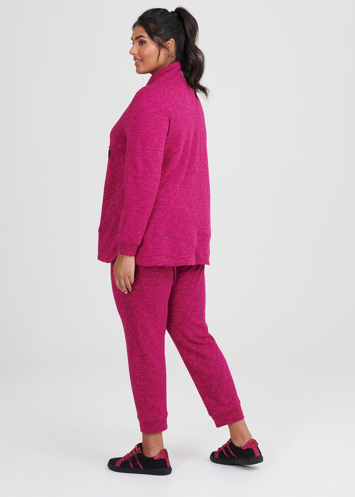 Fuchsia Melange Top, , hi-res