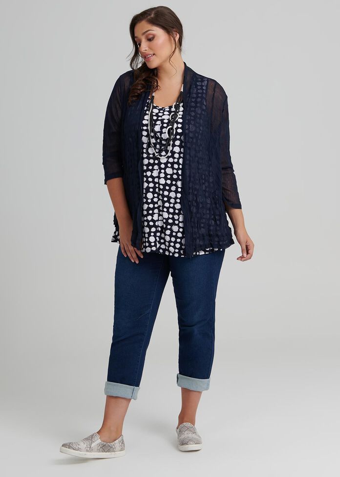 Mesh Essential Cardi, , hi-res