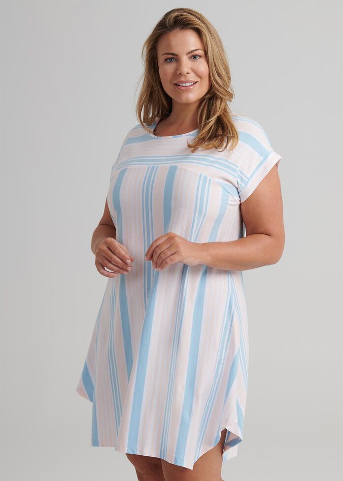 Shelly Stripe Nightie, , hi-res