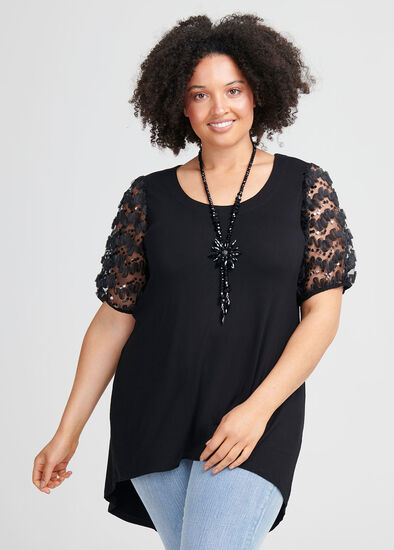 Plus Size Bamboo Puff Sleeve Top