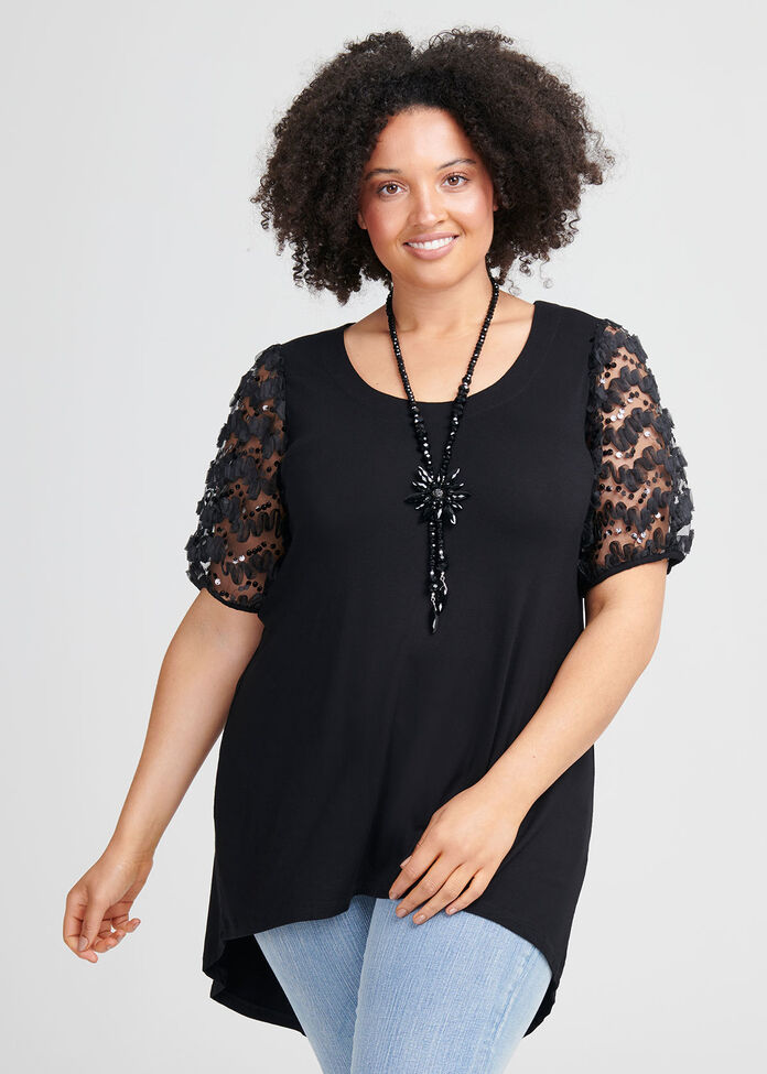 Bamboo Puff Sleeve Top, , hi-res