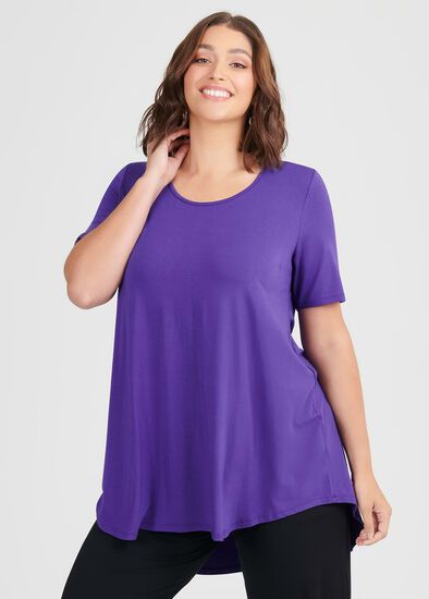 Plus Size Bamboo Base S/slv Top