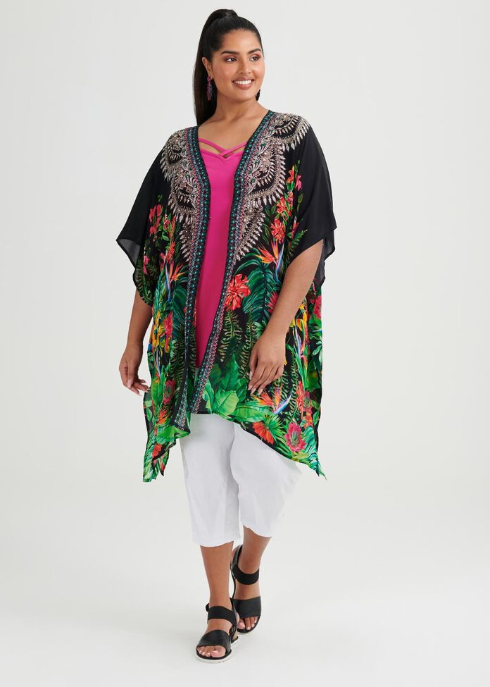 Eden Viscose Kimono, , hi-res