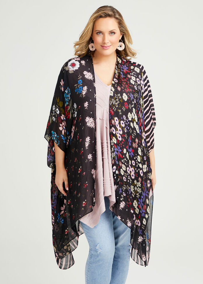 Ditsy Floral Cape, , hi-res