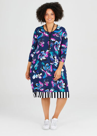 Plus Size Blooms Of Blue Dress