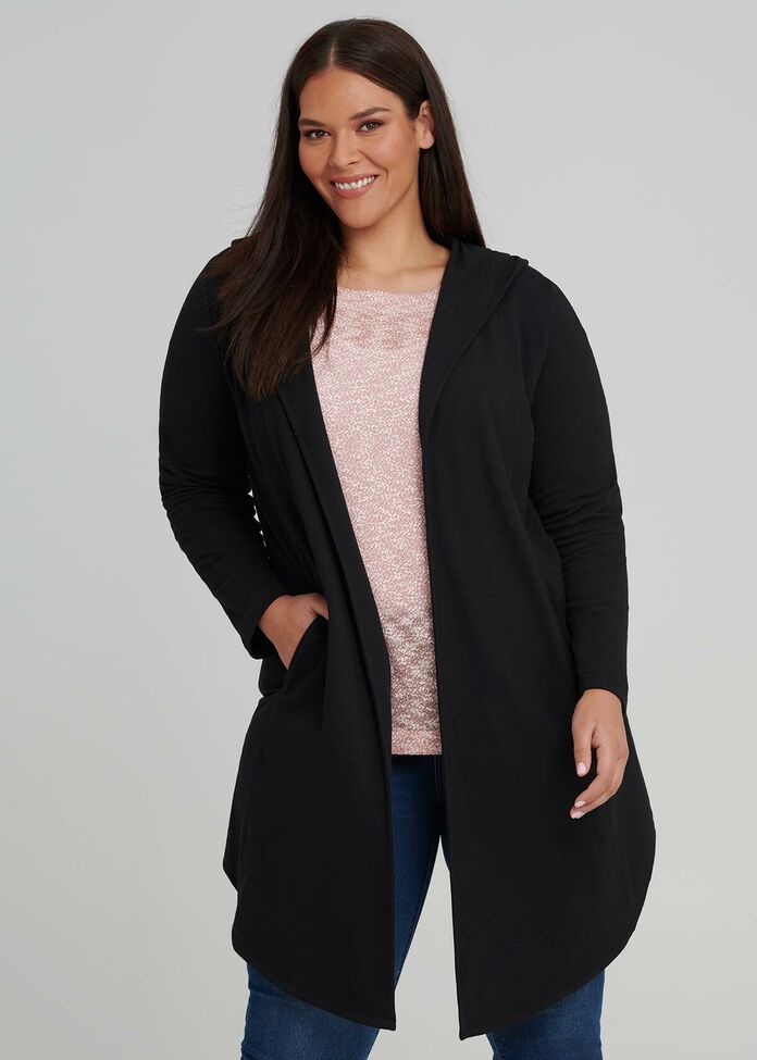 Chic Hooded Cardi, , hi-res