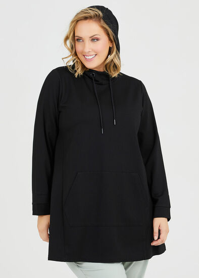 Plus Size Bamboo Ponte Hooded Tunic