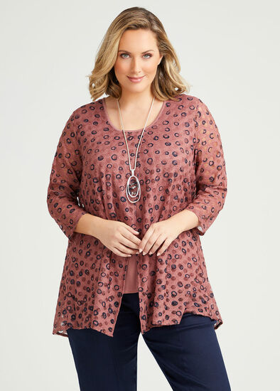 Plus Size Oasis Mesh Tunic