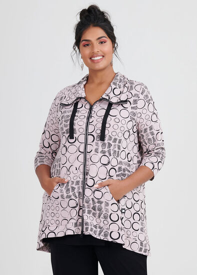 Plus Size Hot Spot Viscose Cardi