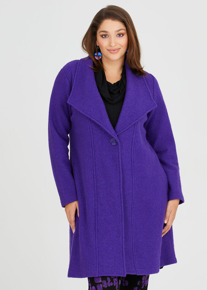 Morgan Boiled Wool Coat, , hi-res