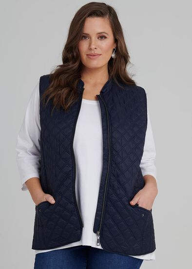 Plus Size Eclectic Quilted Vest