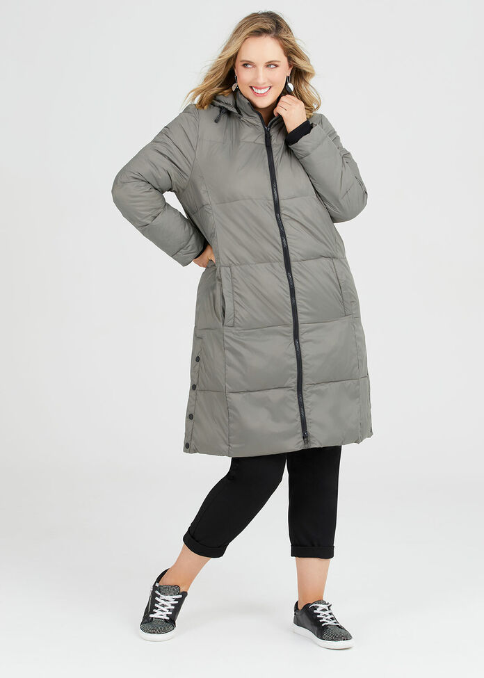 Long Line Puffer Jacket, , hi-res