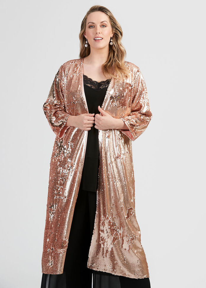 Look At Me Sequin Duster, , hi-res