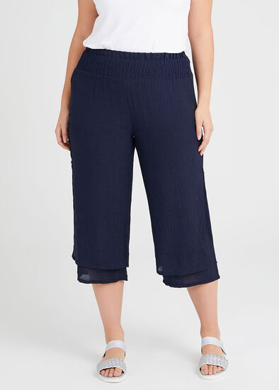 Plus Size Natural Illusion Crop Pant