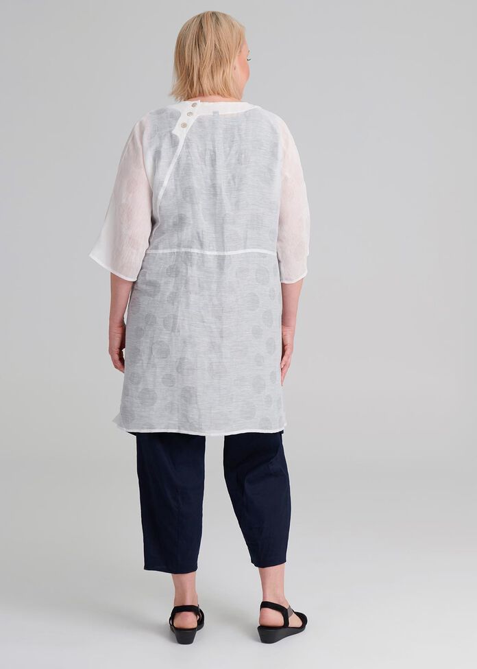 Jasmin Spot Linen Shirt, , hi-res