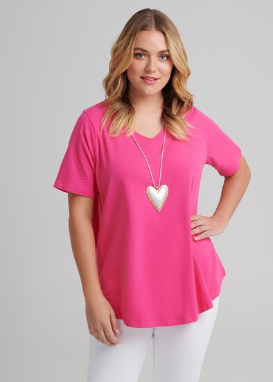 Plus Size V Neck Swing Tee