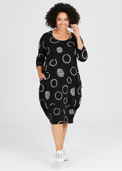 Plus Size On The Move Natural Spot Dress