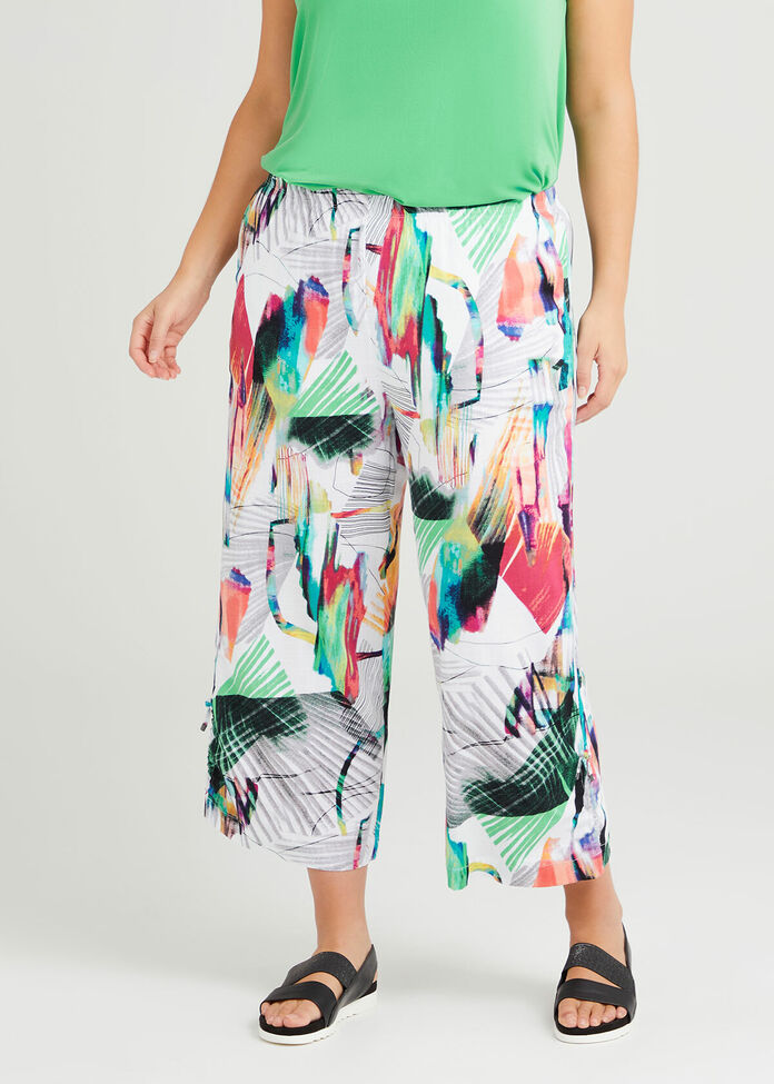 Spring Twist Wide Crop Pant, , hi-res