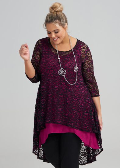 Plus Size Midas Lace Tunic