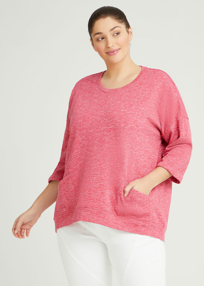 Cotton Leisure Sweat Top, , hi-res