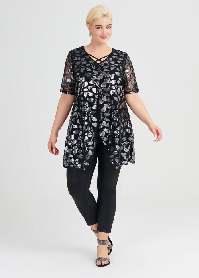 Jazzy Short Sleeve Tunic, , hi-res