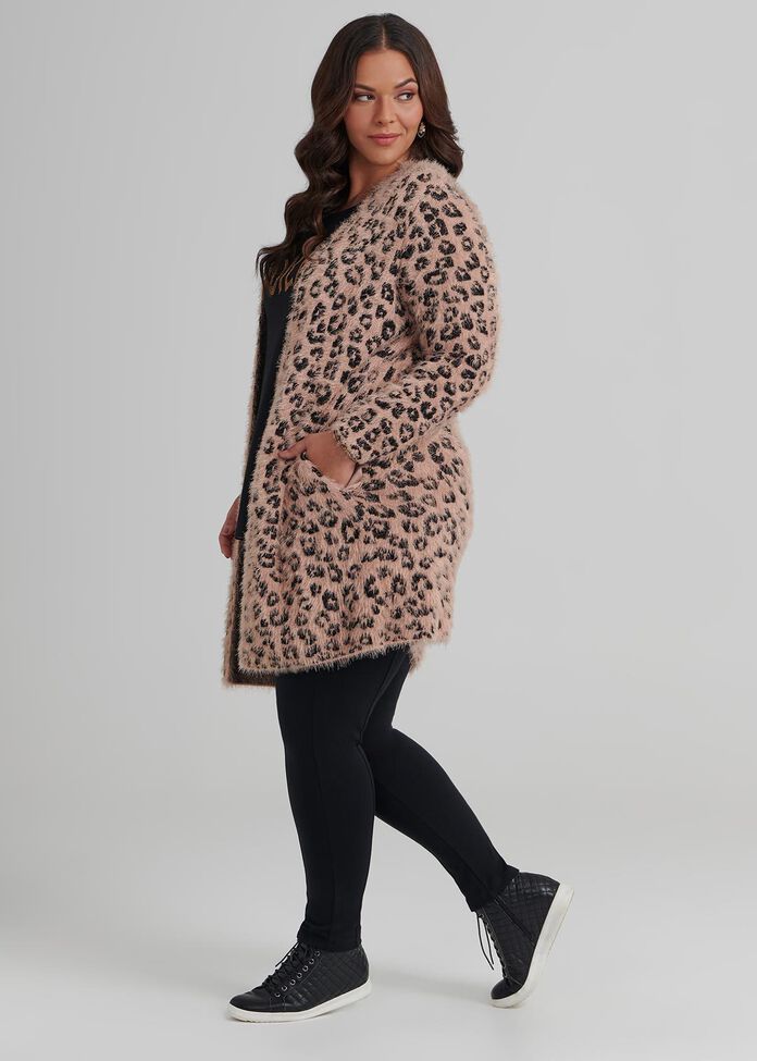 Leopard Blush Cardigan, , hi-res