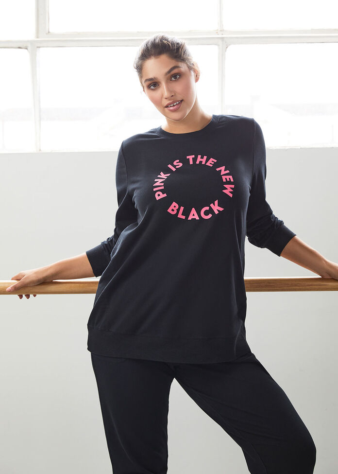 Organic Noir Sweat Top, , hi-res