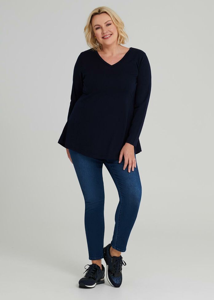 Weekend Vneck Swing Top, , hi-res