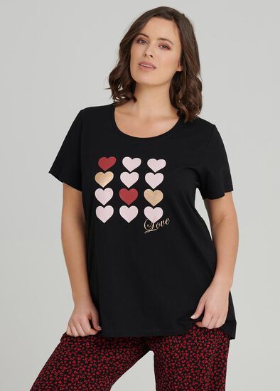 Plus Size Love Story Pj Top