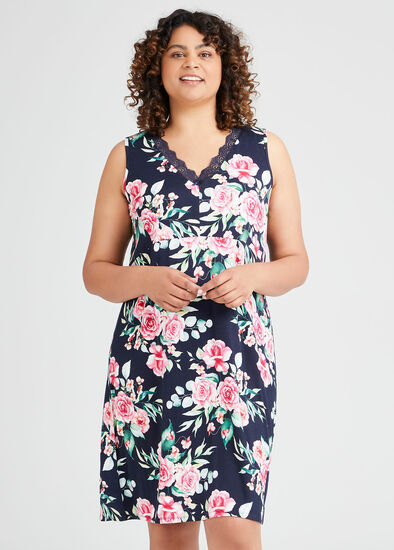 Plus Size Bamboo Bouquet Nightie