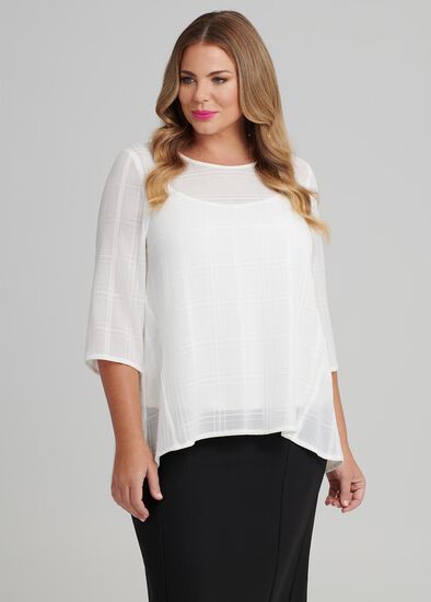 Plus Size Working Girl Check Top