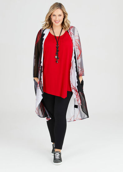 Plus Size Sheer Curve Cardigan