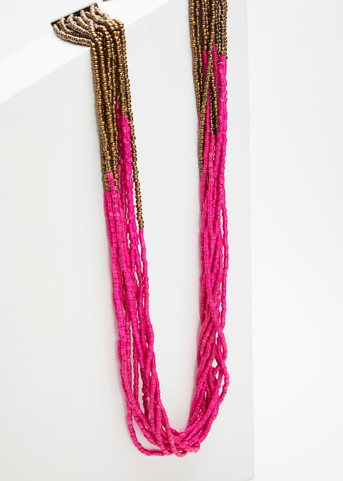 Magenta Glitz Necklace, , hi-res